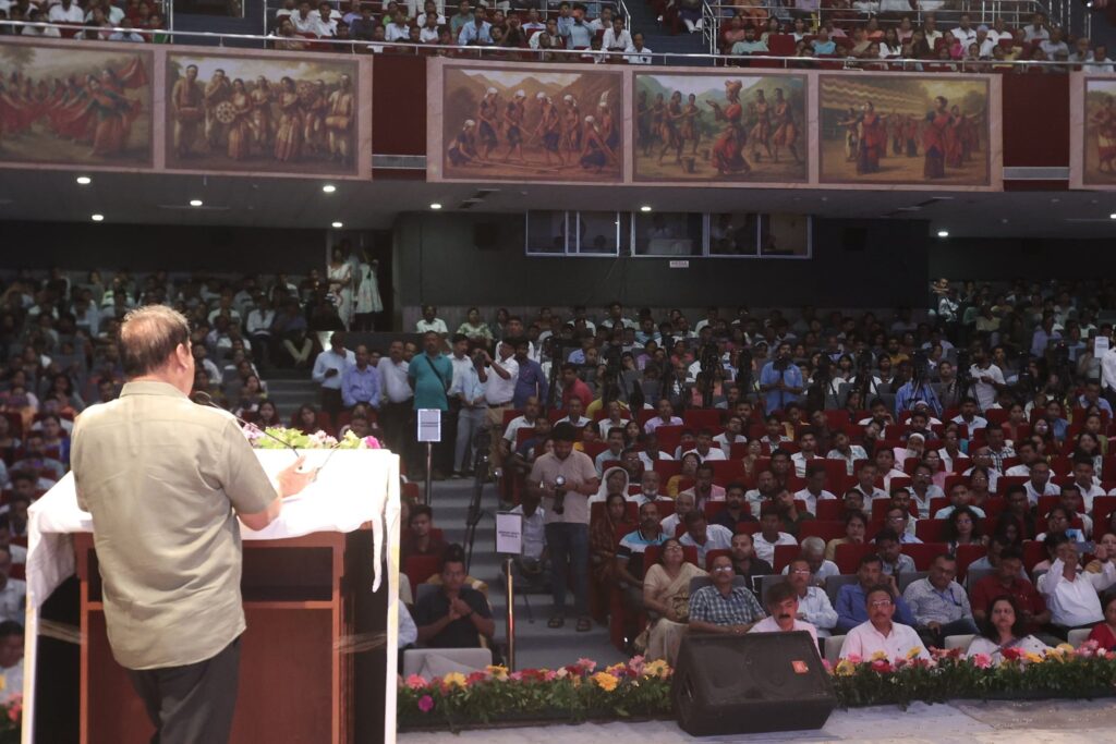 Chief Minister Himanta Biswa Sarma giving appointment letters to the successful candidates in a mass recruitment ceremony by Assam Government at Srimanta Sankaradeva Kalakshetra on June 19, 2025