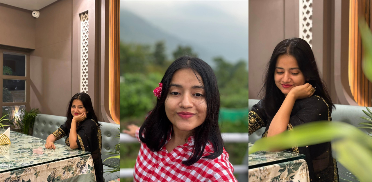 RJ Priyanka smiling in RED FM studio, Siliguri