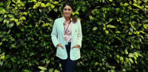 Dr Nimisha Singh delivering a keynote lecture on healthcare innovation