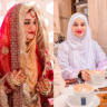 Ramsha Sultan Khan wearing a modest pastel hijab with minimal makeup, smiling confidently in soft daylight.