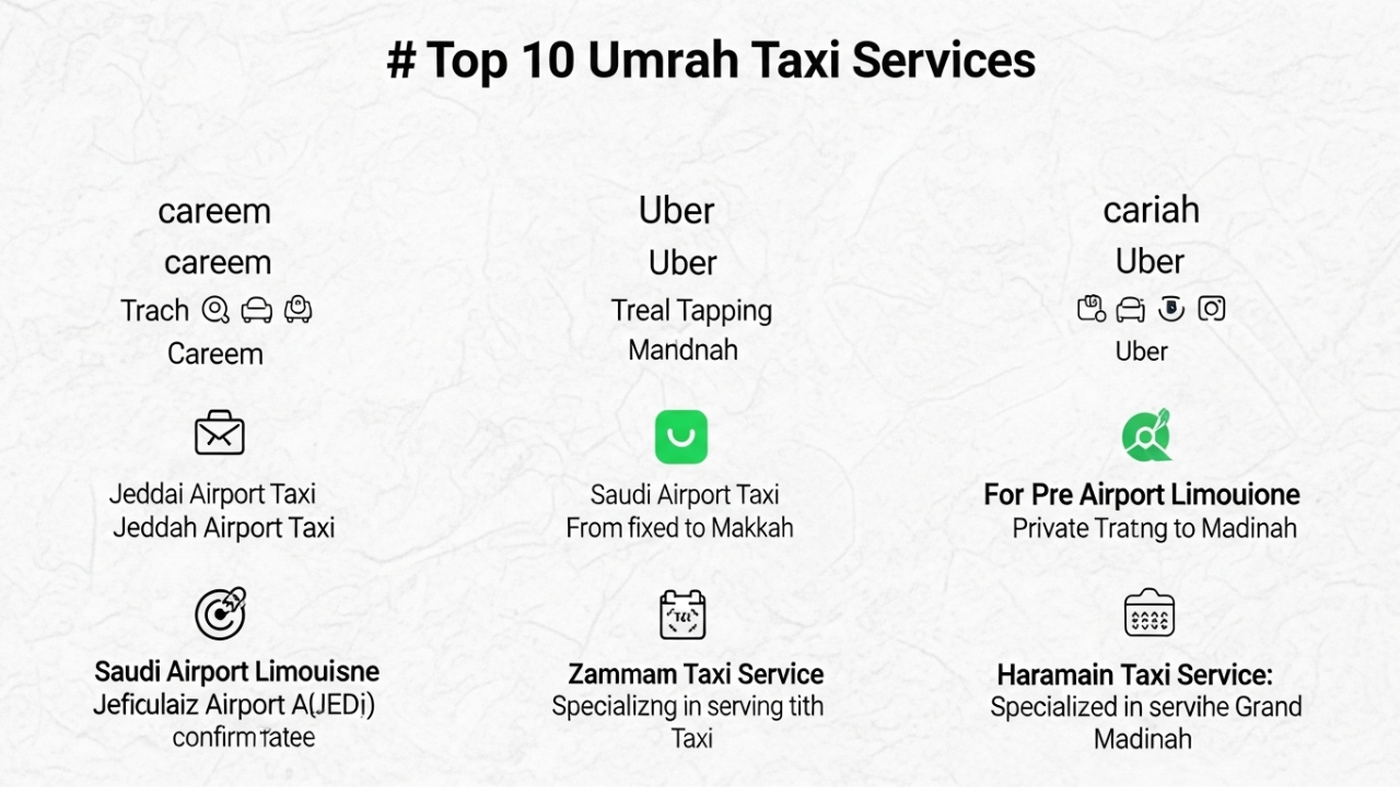 Top 10 Umrah Taxi Services in Saudi Arabia (2025 Guide for Pilgrims)