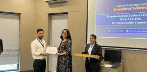 Jubayeer Ahmed Talukdar receiving Best Paper Presentation Award