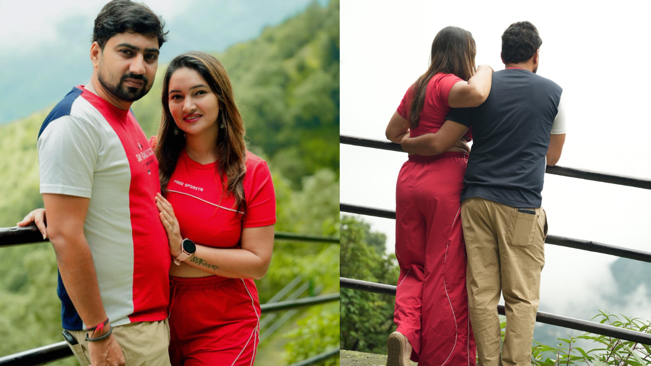 Nikki Dhankhar with her husband — public details about her marital status