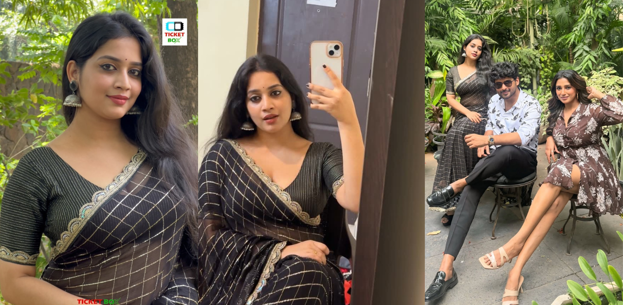 Sayantika Nath behind-the-scenes on the set of Tamil movie Accused
