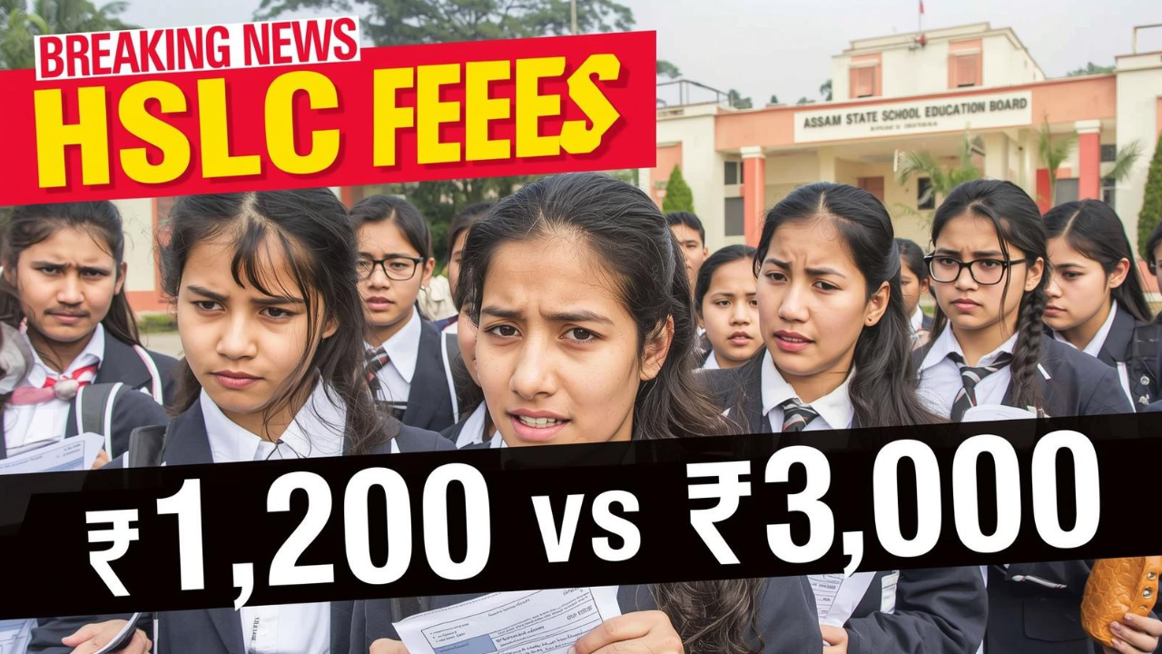 Assam State School Education Board building with HSLC exam fees dispute ₹1,200 vs ₹3,000.