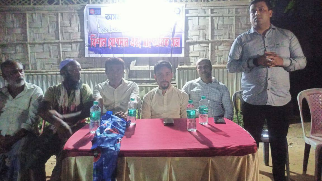 AJP leaders and new joiners posing after the North Karimganj joining event
