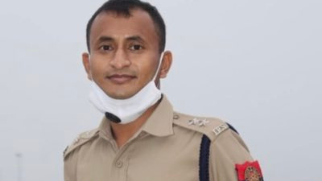 Partha Protim Das IPS during police inspection