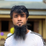 Nurul Hoque with his modified Lamborghini car in Assam