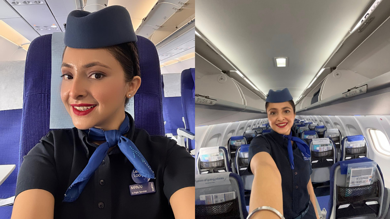 Manju Niroula enjoying travel moments in airport