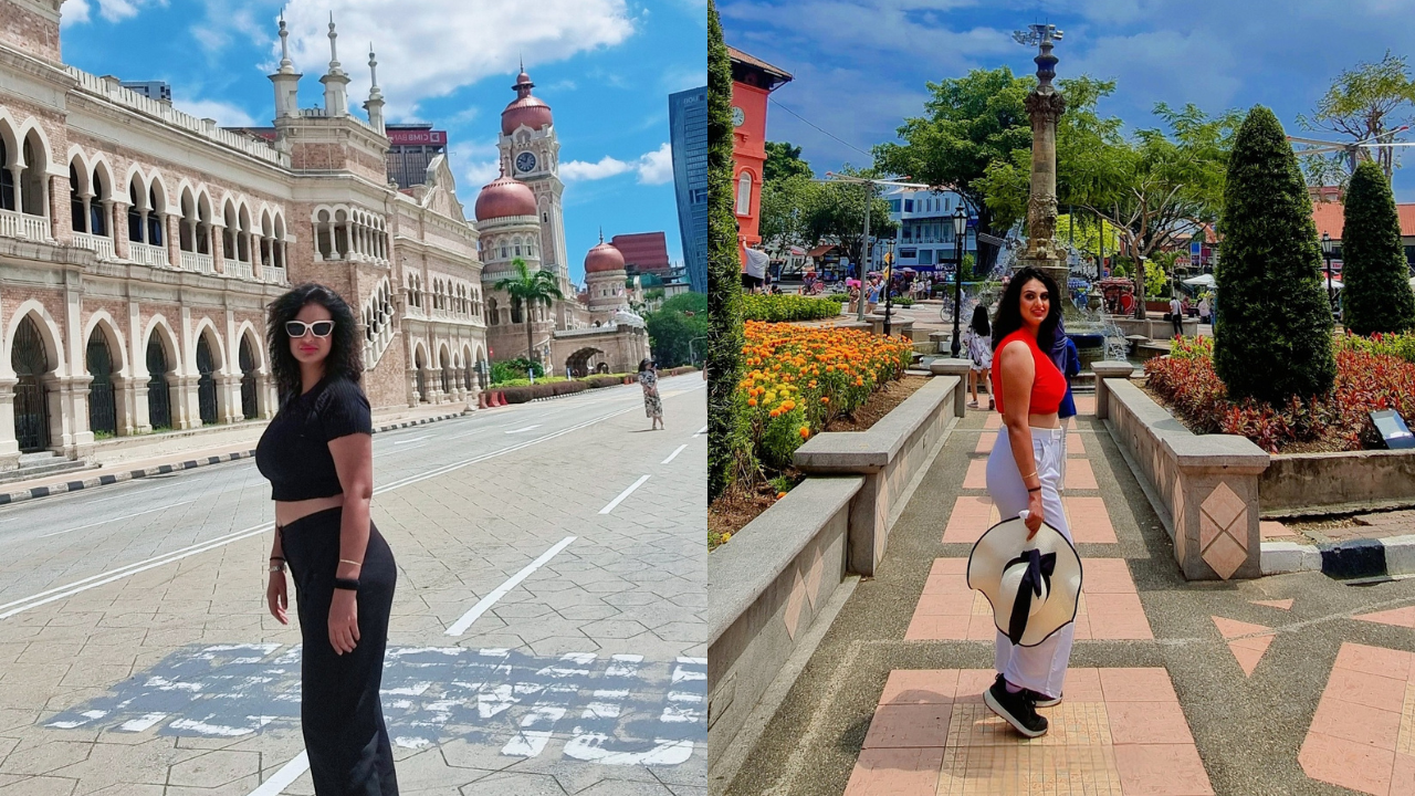 Samita Vsishth in a casual outdoor look