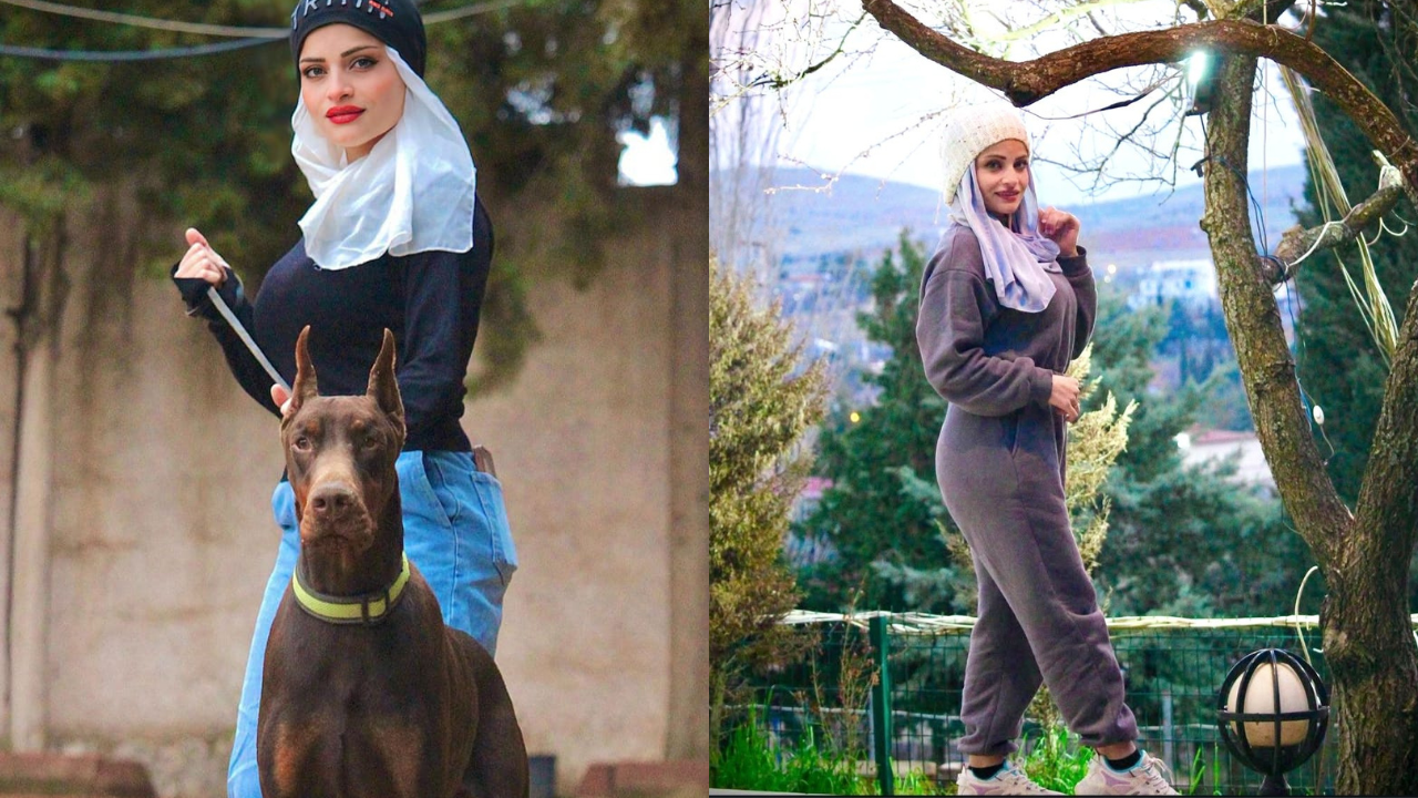 Om Sayf visiting her hometown in Syria