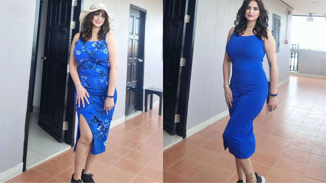 Samita Vsishth anchoring at a live news event