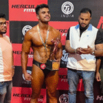 Hussain Fitness1 at Mr India bodybuilding competition
