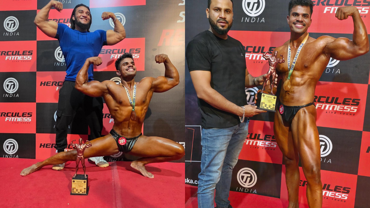 Assamese fitness athlete Hussain Ahmed Barbhuiya motivational gym photo