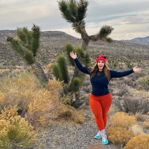 Romi Chase casual lifestyle photo, plus-size influencer and model embracing body positivity